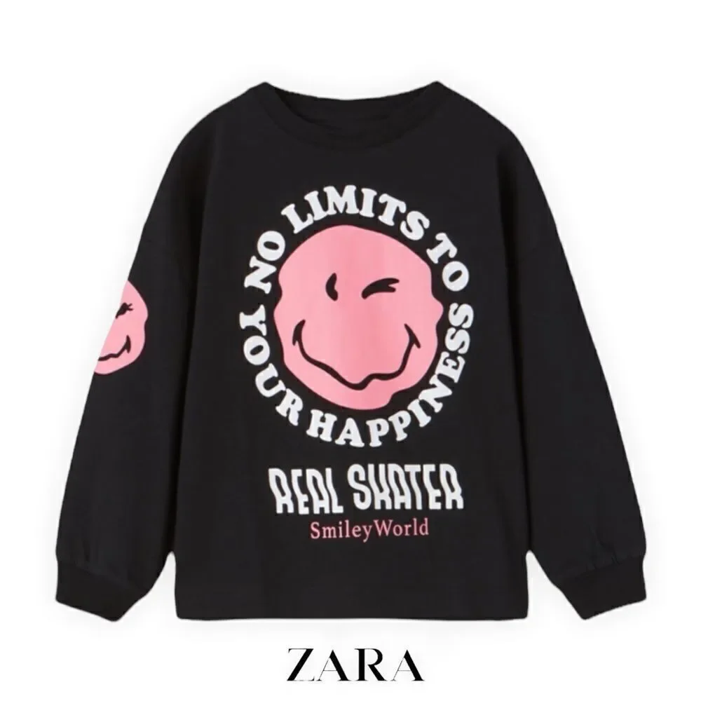 ZARA Kids | Black | SMILEYWORLD ® HAPPY COLLECTION SHIRT